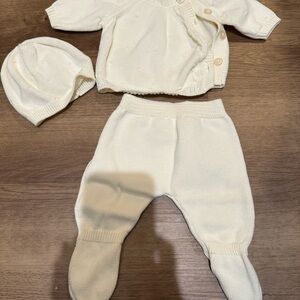 Mayoral Ivory Knit Baby Outfit